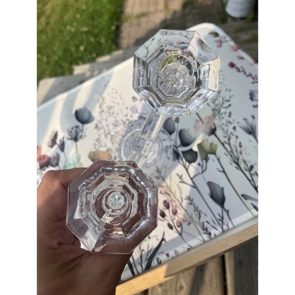 Lot Of 2 Villeroy Boch Lead Crystal Candle Holder - Picture 11 of 15